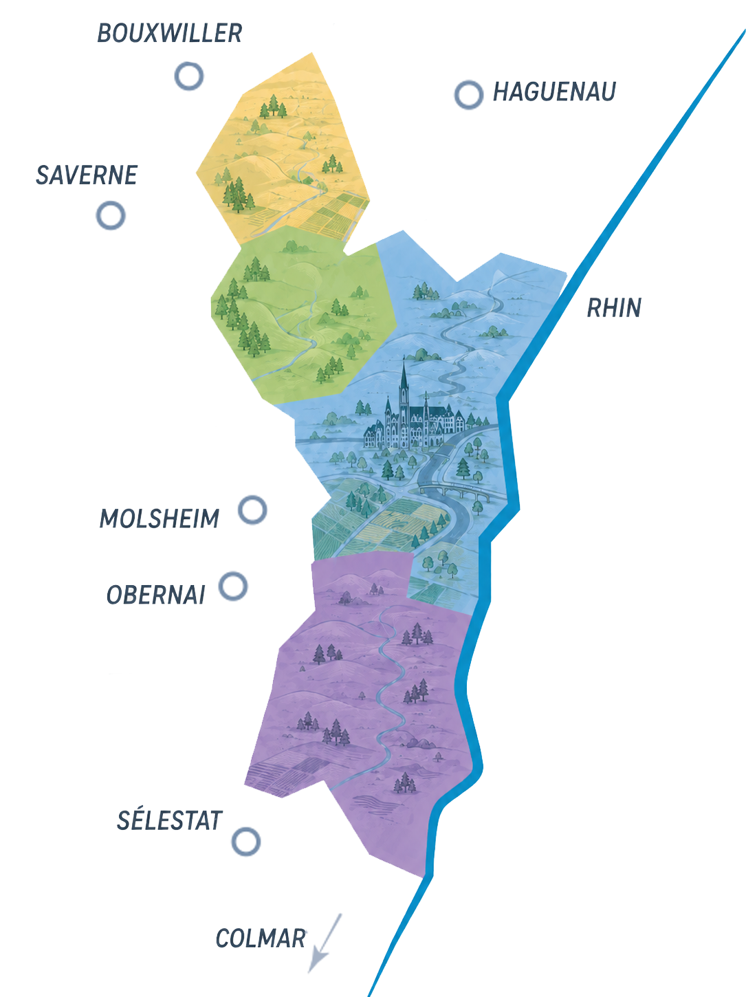 Carte illustrée du territoire du SCOTERS